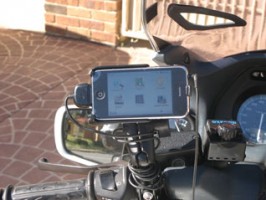 iPhone mounted on the RAM Mounts